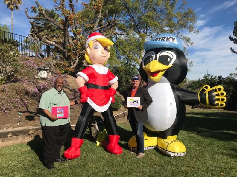 MARVEL, LARRY HOUSTON STEVE ALLGEIER NORKY THE PENEAGLE CHRISTMAS GROVE TREE LIGHTING WENDELL SON OF SANTA CLAUS, KUKU BALLOON